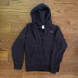 Mens black North Face hooded sweatshirt
